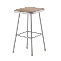 National Public Seating Hardboard Task Stools, 30"H, Gray/Brown, Pack Of 2 Stools