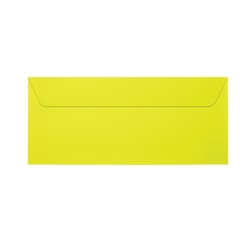 LUX #10 Envelopes, Full-Face Window, Gummed Seal, Citrus, Pack Of 50