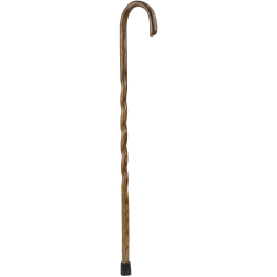 Brazos Walking Sticks™ Twisted Oak Crook Neck Wood Walking Cane, 37", Brown