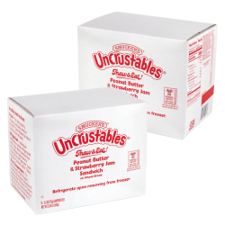Smucker's Peanut Butter & Strawberry Wheat Uncrustables, 2.6 Oz, Total Qty 16