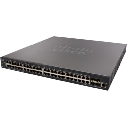 Cisco SX550X-52 52-Port 10GBase-T Stackable Managed Switch - 52 Ports - Manageable - 10 Gigabit Ethernet - 10GBase-T - 2 Layer Supported - Twisted Pair - Rack-mountable - Lifetime Limited Warranty