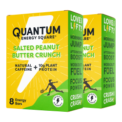 QUANTUM ENERGY SQUARE SALTED PEANUT BUTTER CRUNCH HEALTH BARS - 16-1.69 OZ