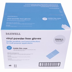 Daxwell Vinyl Gloves, Small, Clear, 100 Gloves Per Pack, Box Of 10 Packs