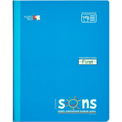 SONS System First Notebooks, 9-3/4" x 7-1/2", 1 Subject, Primary Rule, 200 Sheets, Blue