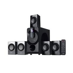 BeFree Sound BFS-460 5.1-Channel Bluetooth® Surround Sound Speaker System, 11"H x 19"W x 22"D, Black, 99595506M