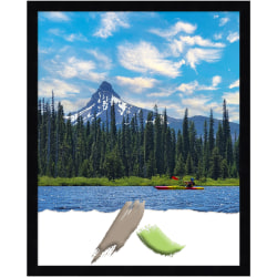 Amanti Art Wood Picture Frame, Opening Size 16" x 20", 17" x 21", Svelte Noir Black
