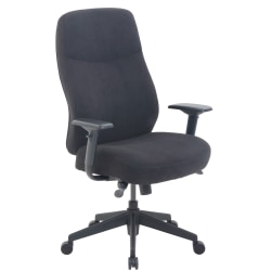 Serta® Commercial Motif Fabric Ergonomic Big And Tall High-Back Executive Chair, Black/Silver