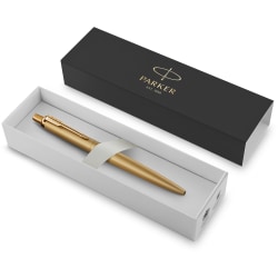 Parker® Jotter XL Ballpoint Pen, Medium Point, 0.7 mm, Monochrome Matte Gold Barrel, Blue Ink