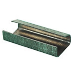 Partners Brand Open/Snap On Metal Poly Strapping Seals, 1/2", Pack Of 2,500