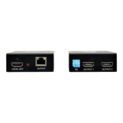 Tripp Lite HDMI over Cat5 Cat6 Video Extender Transmitter & Receiver TAA - 1 Input Device - 2 Output Device - 200 ft Range - 2 x Network (RJ-45) - 1 x HDMI In - 3 x HDMI Out - Full HD - 1920 x 1080 - Twisted Pair