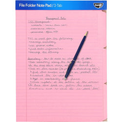 IdeaStream Find It File Folder Notepad, Letter Size, Pink, Pack Of 12 Folders