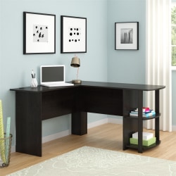 Ameriwood™ Home Dakota L-Shaped Desk With Bookshelves, Espresso