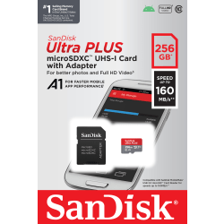 SanDisk Ultra® PLUS microSD™ Memory Card, 256GB