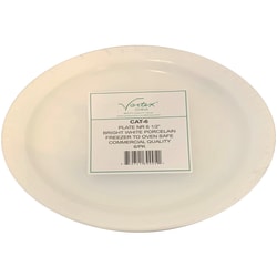Hoffman Vertex China Catalina Collection Narrow Rim Plates, 6-1/2", Bright White, Case Of 36 Plates