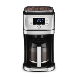 Cuisinart Burr Grind & Brew 12-Cup Programmable Coffee Maker, Black/Silver