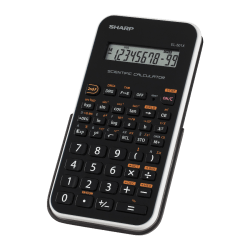 EL-501XBWH Scientific Calculator, 10-Digit LCD, Black/White