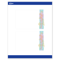 Avery® Printable Postcards With Sure Feed® Technology, 4" x 6", Matte White With Watercolor/Gold Leaf Design, Pack Of 20