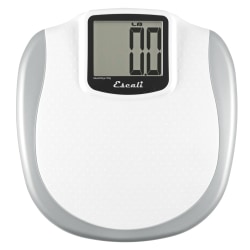 Escali XL200 440 Lb Capacity Bathroom Scale With Easy-to-Read Display, 2"H x 13-1/4"W x 12-1/2"D, White