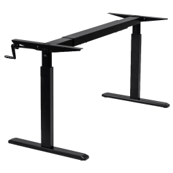 Mount-It! MI-7931 44"W Stand-Up Desk Frame With Manual Crank, Black