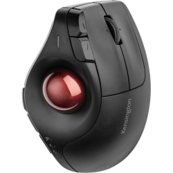 Kensington Pro Fit Ergo Vertical Wireless Trackball - Optical - Wireless - Bluetooth/Radio Frequency - 2.40 GHz - USB Type A - 1500 dpi - Scroll Wheel - 10 Button(s) - Right-handed Only