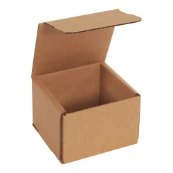 Partners Brand Corrugated Mailers, 3"H x 4"W x 4"D, Kraft, Pack Of 50 Mailers