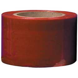 Partners Brand Color Bundling Stretch Film, 80 Gauge, 3" x 1000', Red, Case Of 18