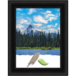 Amanti Art Picture Frame, 24" x 30", Matted For 18" x 24", Parlor Black