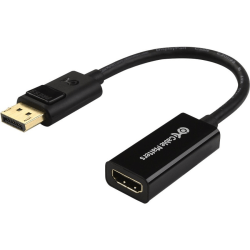 Cable Matters DisplayPort To HDMI Adapter - 1 x DisplayPort Digital Audio/Video - Male - 1 x HDMI Digital Audio/Video - Female - 1920 x 1080 Supported - Gold Connector