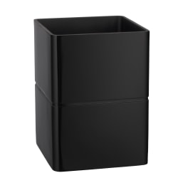 Erwyn Products Malibu Resin Wastebaskets, 8-Quart, Square, Black, Total Qty 3