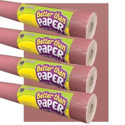 Teacher Created Resources Better Than Paper Bulletin Board Rolls, 4' x 12', Deep Rose, Set Of 4 Rolls
