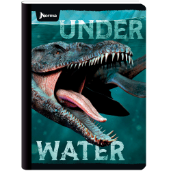 Norma Notebook, College Rule, 7-1/2" x 9-3/4", 100 Sheets, Dinos, Total Qty 1