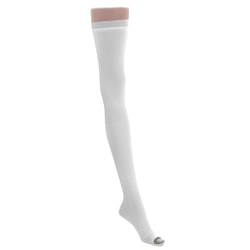 Medline EMS Nylon/Spandex Thigh-Length Anti-Embolism Stockings, X-Large Regular, White, Pack Of 6 Pairs