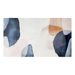 Realspace™ Modern Desk Pad, 14-3/4" x 26", 30% Recycled, Blue/Cream Abstract