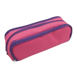 Office Depot® Multi-Pocket Pencil Pouch, 3-1/2" x 7", Pink