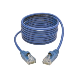 Tripp Lite 6ft Cat5e Cat5 Snagless Molded Slim UTP Patch Cable RJ45 M/M Blue 6' - First End: 1 x RJ-45 Male Network - Second End: 1 x RJ-45 Male Network - Patch Cable - 28 AWG - Blue