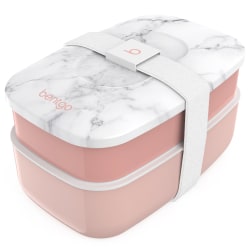 Bentgo Classic All-In-One Lunch Box Container, 3-13/16"H x 4-3/4"W x 7-1/8"D, Blush Marble