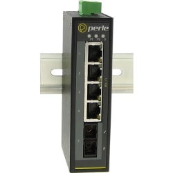 Perle IDS-105F Industrial Ethernet Switch - 5 Ports - 100Base-LX, 10/100Base-TX - 2 Layer Supported - Rail-mountable, Wall Mountable, Panel-mountable - 5 Year Limited Warranty
