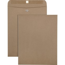 Quality Park Envelopes, 10" x 13", Clasp Closure, 100% Recycled, Kraft, Pack Of 100