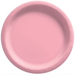 Amscan Round Paper Plates, 8-1/2", New Pink, Pack Of 150 Plates