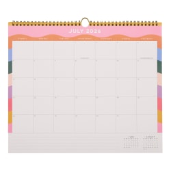 Happy Planner Organized 12-Month Wall Calendar, 14" x 12", Color Form, July 2026 To June 2027, CWDS12-002, Total Qty 1