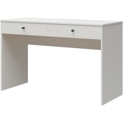 Ameriwood Home The Loft 48"W Writing Desk With 2-Drawers, White
