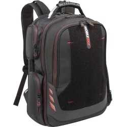 Mobile Edge Core Carrying Case (Backpack) for 17.3" Apple iPad Notebook - Black, Red - Ballistic Nylon Body - Checkpoint Friendly - Shoulder Strap, Trolley Strap, Handle - 19.5" Height x 17" Width x 9" Depth