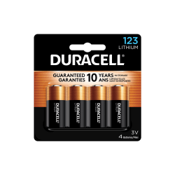 Duracell® Photo 3-Volt 123 Lithium Battery, Pack Of 4