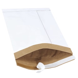 Office Depot® Brand White Self-Seal Padded Mailers, #2, 8 1/2" x 12", Pack Of 25