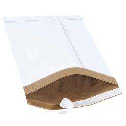 Partners Brand White Self-Seal Padded Mailers, #3, 8 1/2" x 14 1/2", Pack Of 25