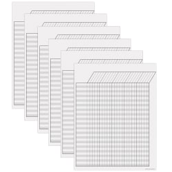 Teacher Created Resources Incentive Write-On/Wipe-Off Chart, White, Pack Of 6