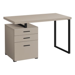 Monarch Specialties Melody 48"W Computer Desk, Taupe