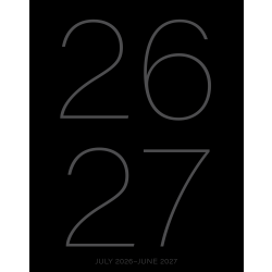 Willow Creek Press Monthly Academic Booklet Planner, 7-1/2" x 9-1/2", Black, July 2026 - June 2027, Total Qty 1