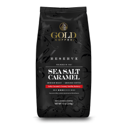 Gold Coffee Company Sea Salt Caramel Blend, Ground Bean, 12 Oz, Total Qty 1