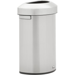 Rubbermaid Commercial Refine Half-Round Waste Container - 16 gal Capacity - Half-round - Ergonomic Handle, No - 2147550